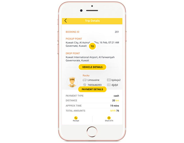 Taxi Iphone App Design